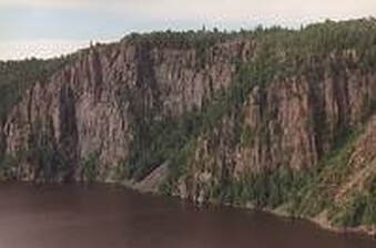cliffs on Lake Temiskaming